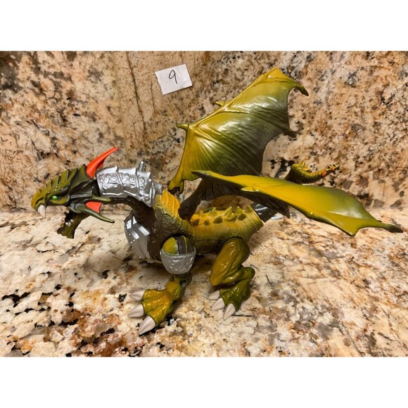 Mega Bloks D&D Knight dragon?  works chest Green Orange horns chest lights. - Picture 1 of 12